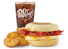 Wendys Breakfast Menu - Bacon, Egg & Cheese English Muffin