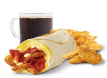 Wendys Breakfast Menu - Breakfast Burrito, Bacon