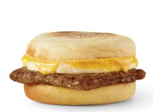 Wendys Breakfast Menu - Sausage, Egg & Cheese English Muffin N2